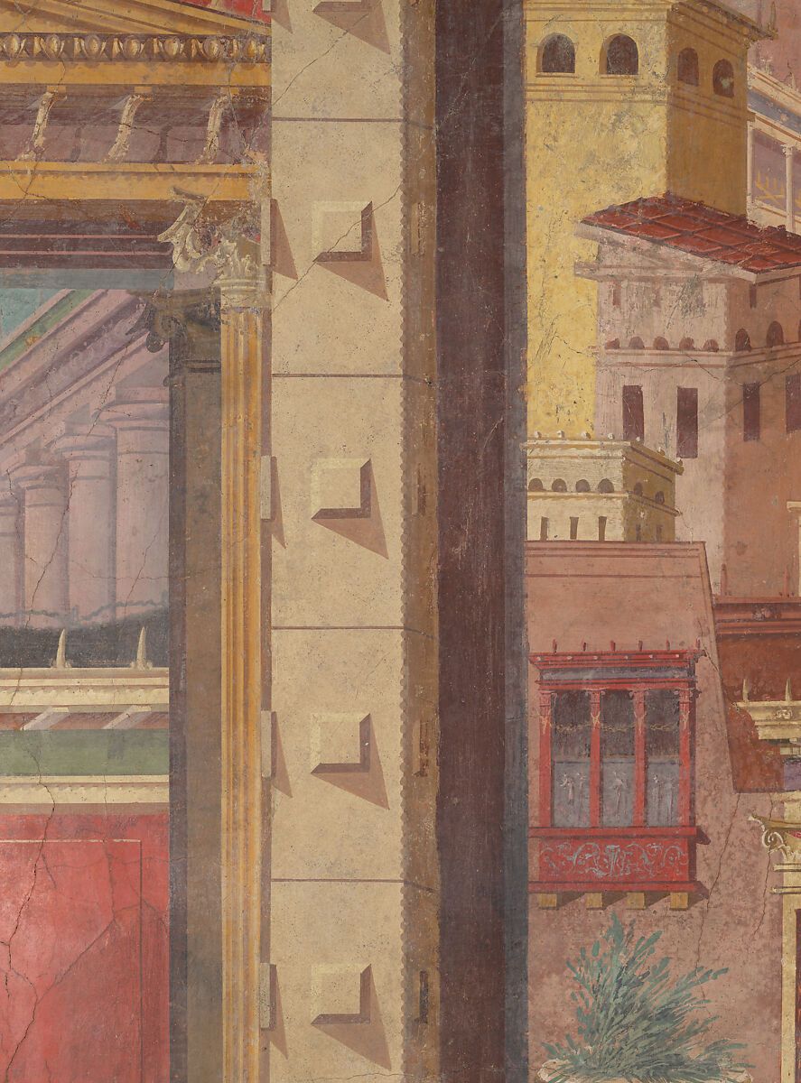 Cubiculum (bedroom) from the Villa of P. Fannius Synistor at Boscoreale, Fresco, Roman