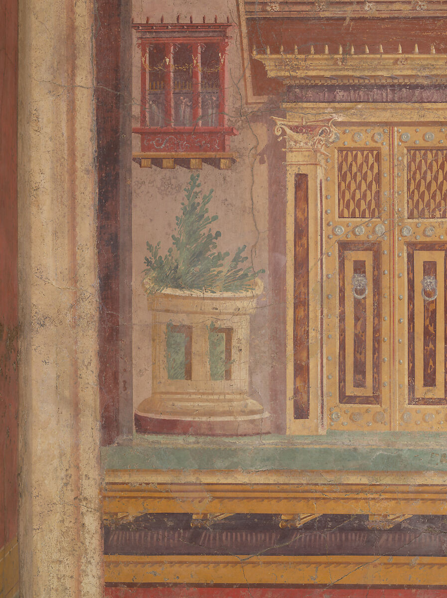 Cubiculum (bedroom) from the Villa of P. Fannius Synistor at Boscoreale, Fresco, Roman