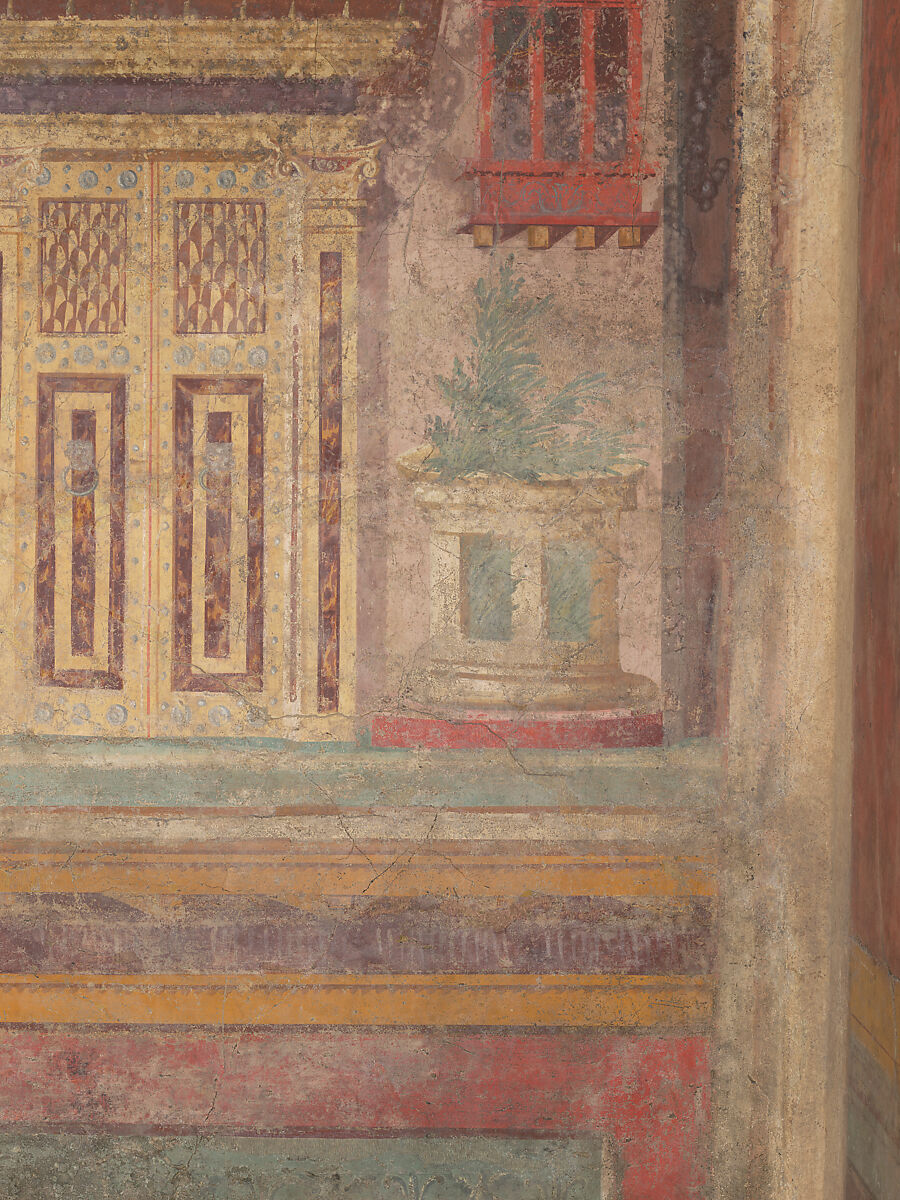 Cubiculum (bedroom) from the Villa of P. Fannius Synistor at Boscoreale, Fresco, Roman