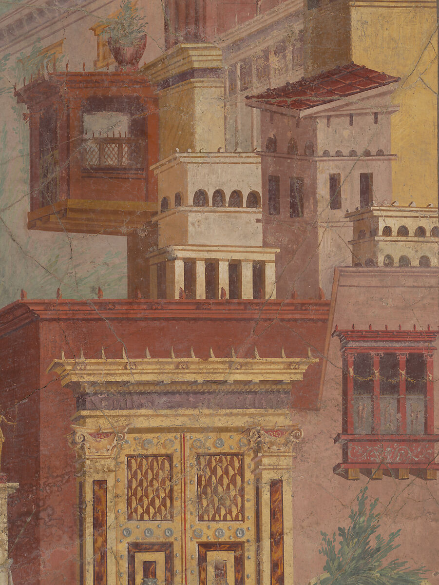 Cubiculum (bedroom) from the Villa of P. Fannius Synistor at Boscoreale, Fresco, Roman