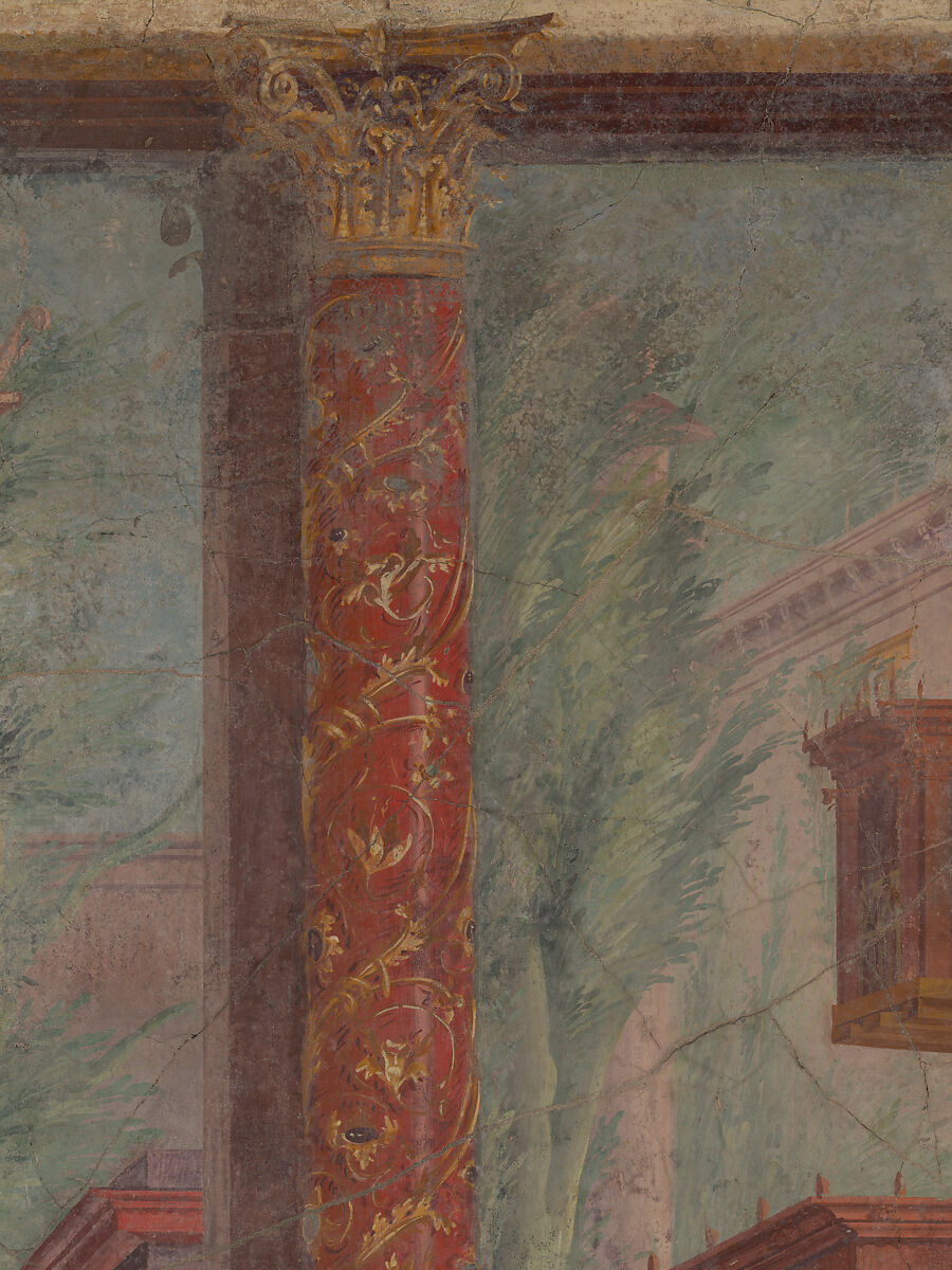 Cubiculum (bedroom) from the Villa of P. Fannius Synistor at Boscoreale, Fresco, Roman