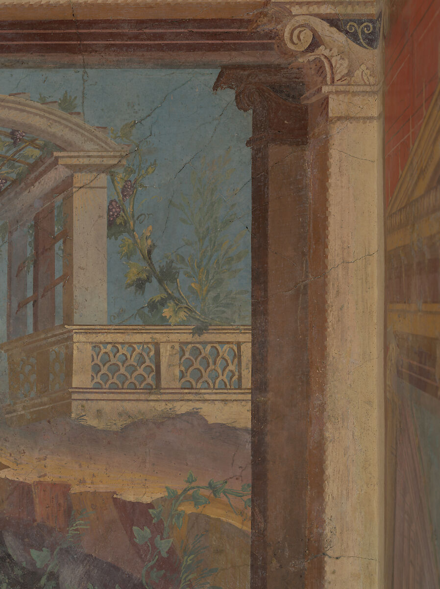 Cubiculum (bedroom) from the Villa of P. Fannius Synistor at Boscoreale, Fresco, Roman