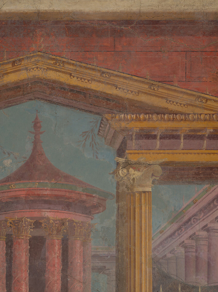 Cubiculum (bedroom) from the Villa of P. Fannius Synistor at Boscoreale, Fresco, Roman