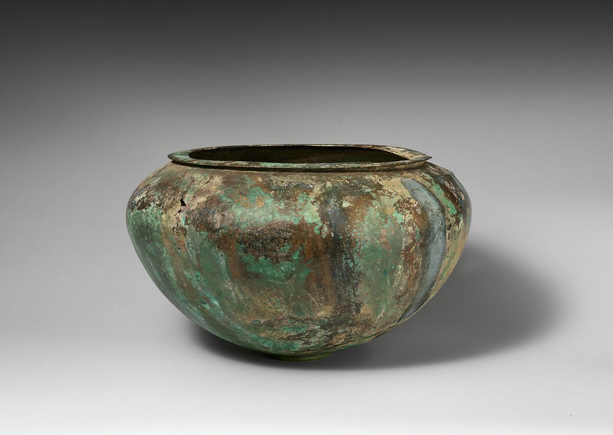 Bronze cauldron, Bronze, Etruscan 