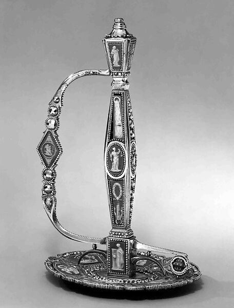 Smallsword Hilt, Matthew Boulton (British, Birmingham 1728–1809 Birmingham), Steel, Wedgwood jasperware, British, possibly Birmingham