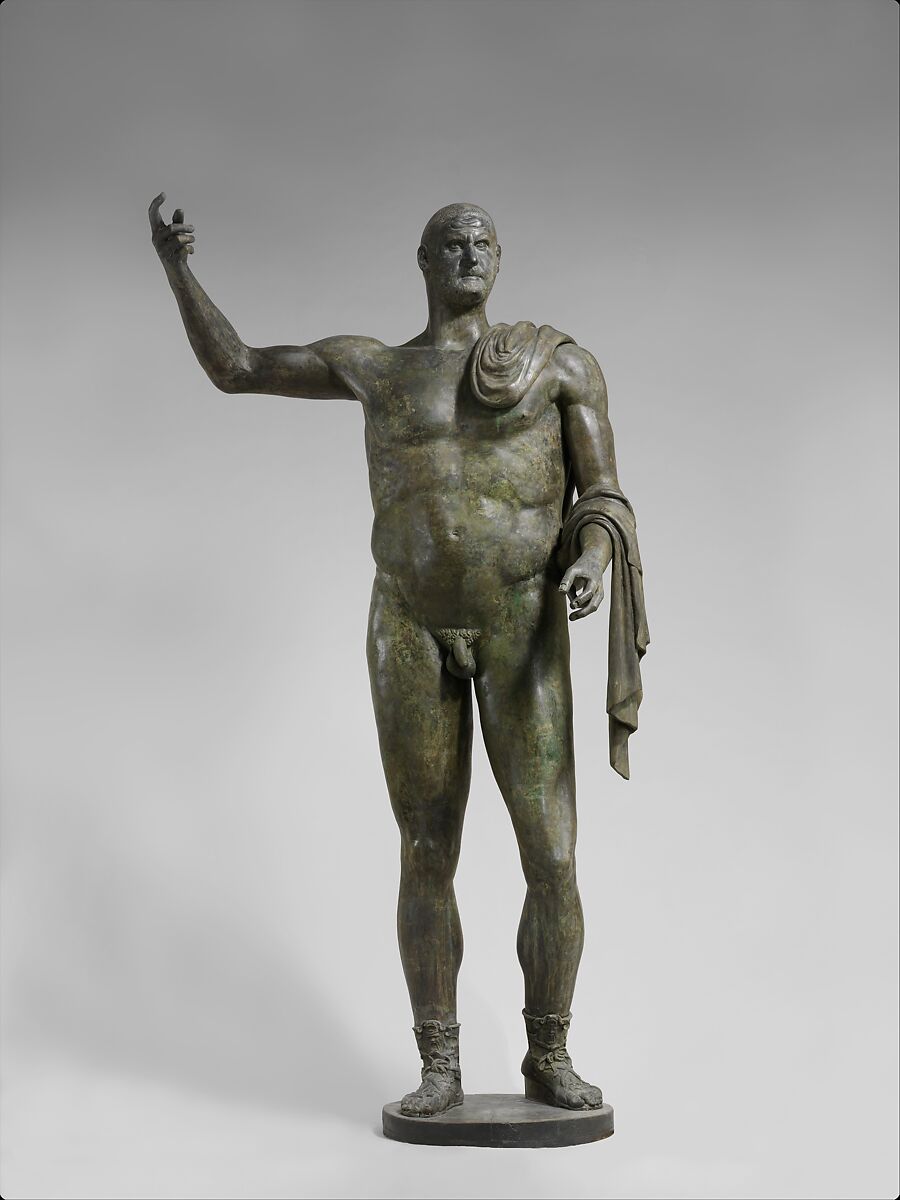 Bronze statue of the emperor Trebonianus Gallus, Bronze, Roman 
