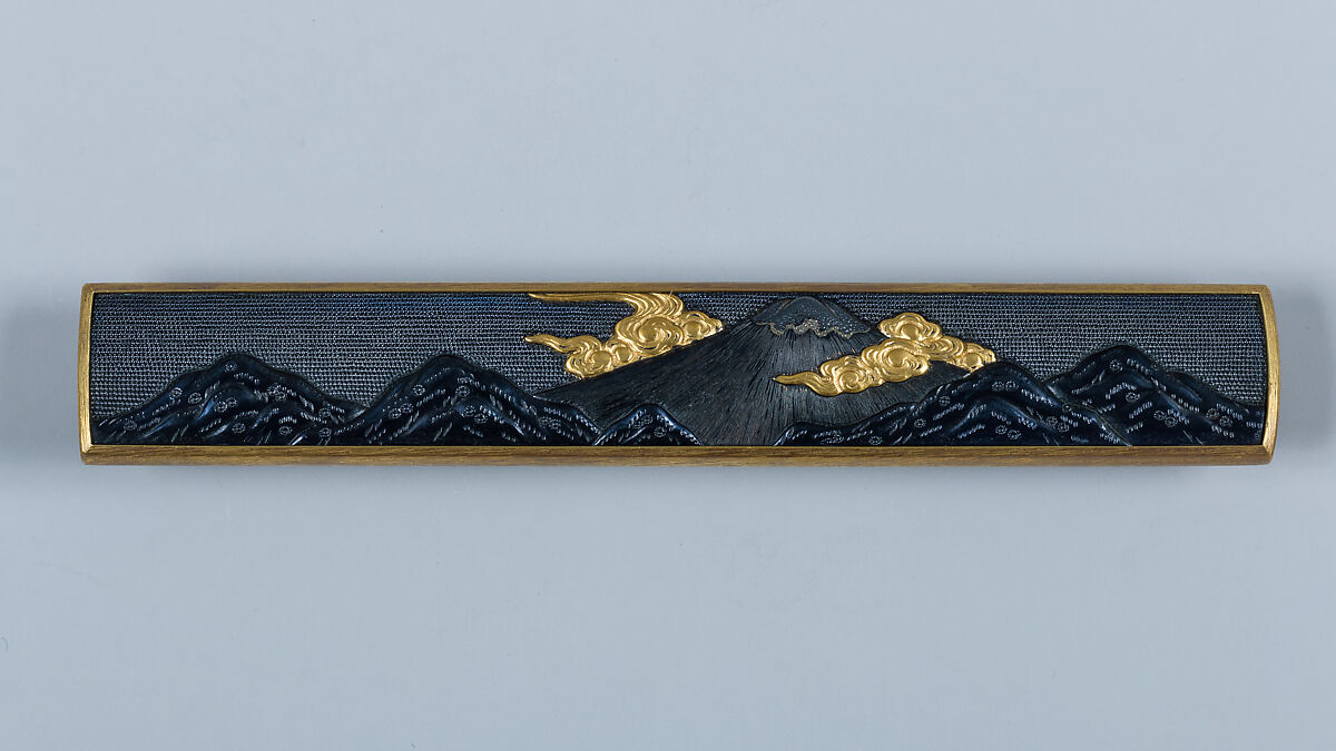 Set of Sword Fittings (Mitokoromono), Gotō Mitsuyoshi (Shinjō) (Japanese, 1780–1843, fifteenth-generation Gotō master), Copper-gold alloy (shakudō), gold, silver, Japanese