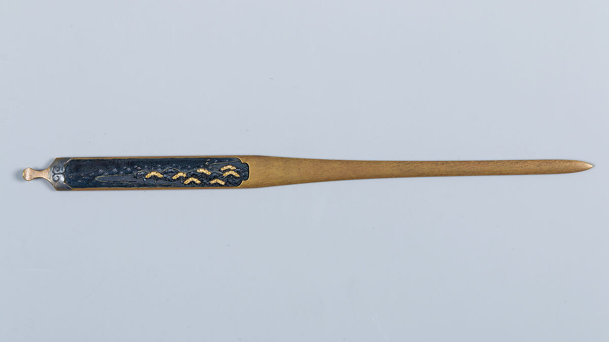 Set of Sword Fittings (Mitokoromono), Gotō Mitsuyoshi (Shinjō) (Japanese, 1780–1843, fifteenth-generation Gotō master), Copper-gold alloy (shakudō), gold, silver, Japanese 