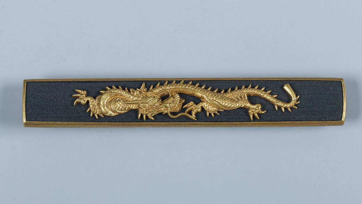 Set of Sword Fittings (Mitokoromono), Inscribed by Gotō Mitsutaka (Enjō) (Japanese, 1722–1784, thirteenth-generation Gotō master), Copper-gold alloy (shakudō), gold, Japanese