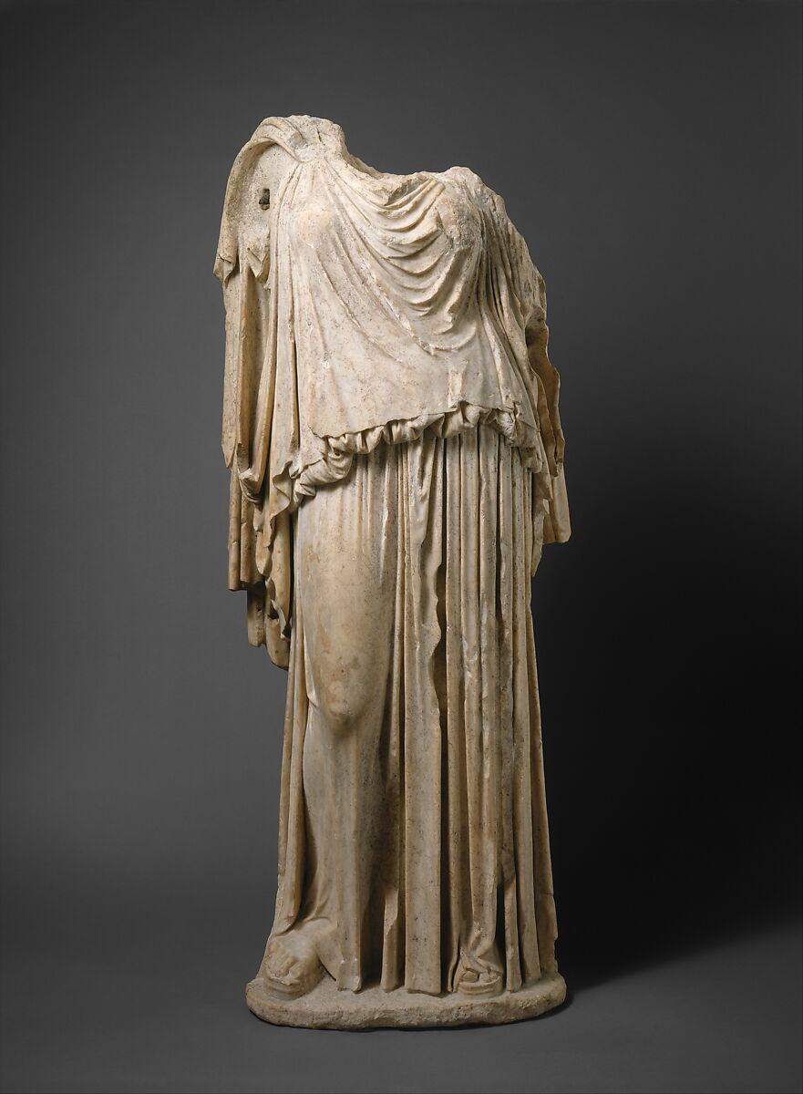 Marble statue of Eirene (the personification of peace), Roman copy of Greek original by Kephisodotos, Marble, Pentelic ?, Roman 