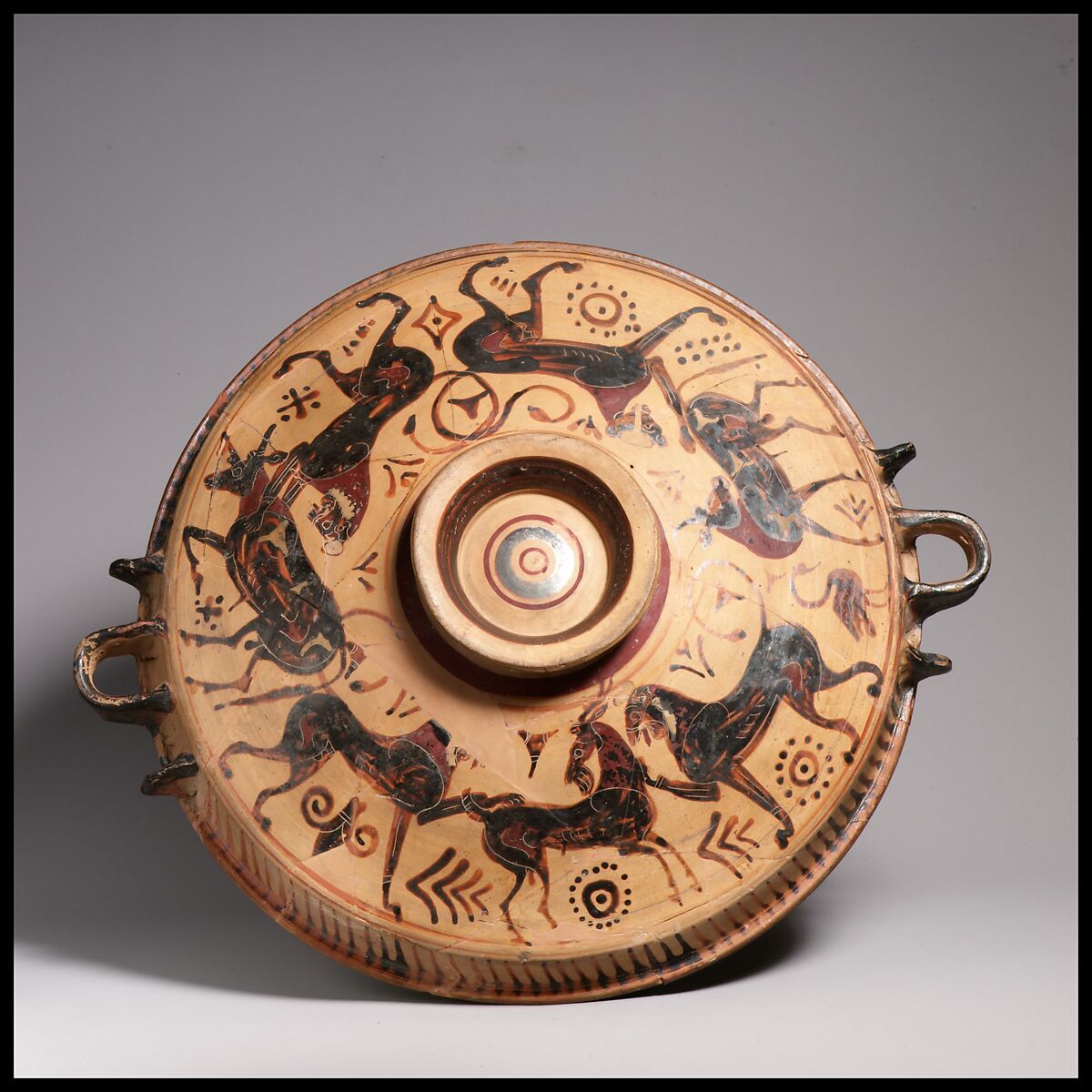 Terracotta lekane (dish), Terracotta, Greek, Boeotian 