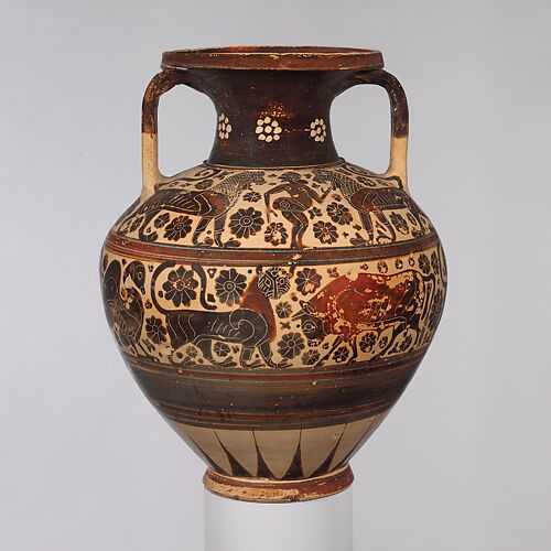 Terracotta neck-amphora (storage jar)