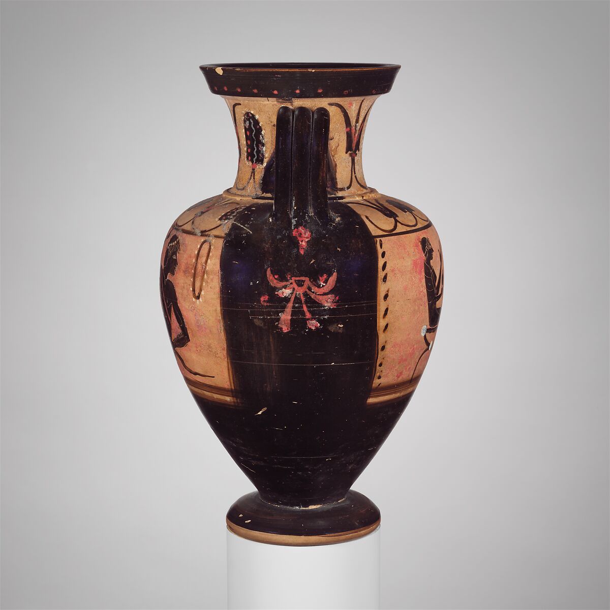 Terracotta neck-amphora (jar), Terracotta, Greek, South Italian, Campanian