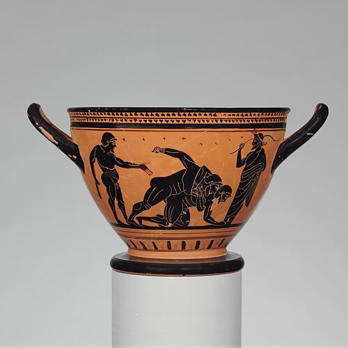 Terracotta skyphos (deep drinking cup)