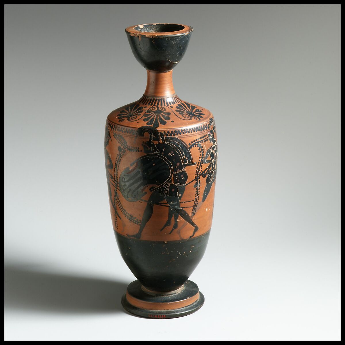 Lekythos, Attributed to the Capodimonte Group, Terracotta, Greek, Attic 