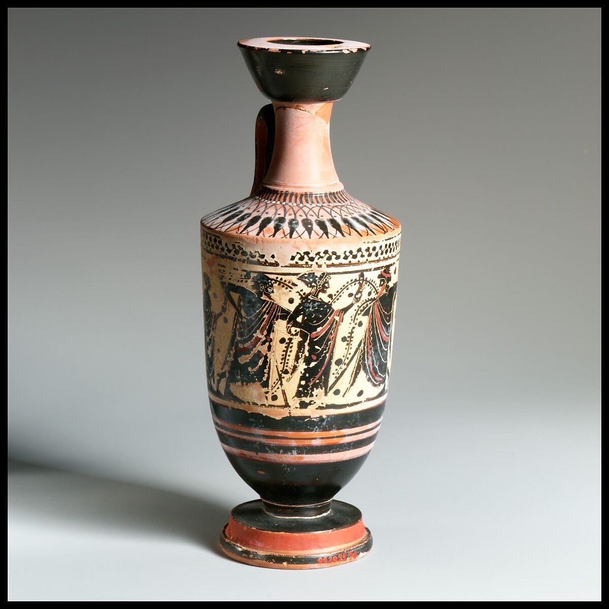 Lekythos, Attributed to the Emporion Painter, Terracotta, Greek, Attic 