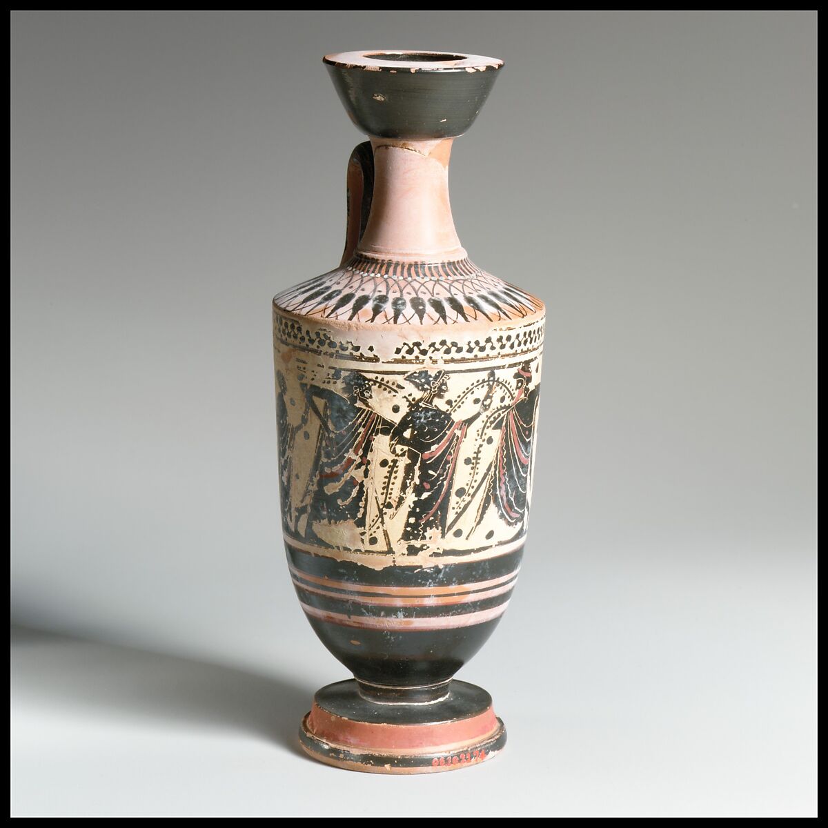 Lekythos, Attributed to the Emporion Painter, Terracotta, Greek, Attic