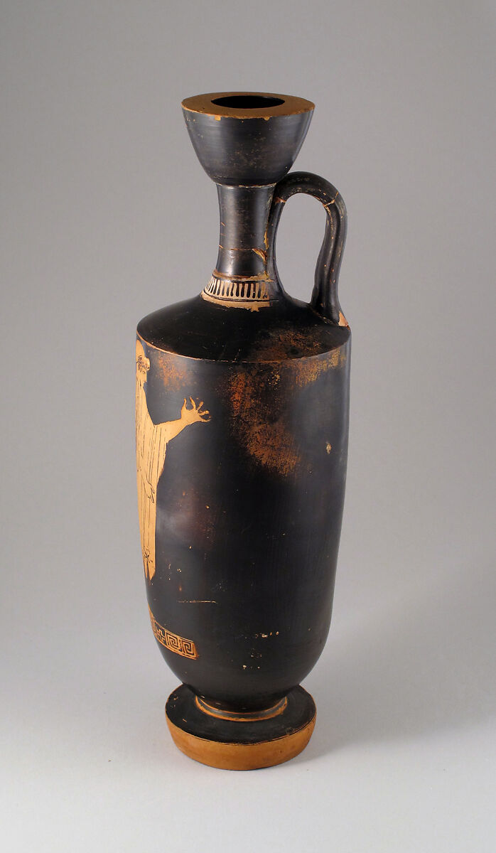 Lekythos, Attributed to the Painter of Palermo 4, Terracotta, Greek, Attic
