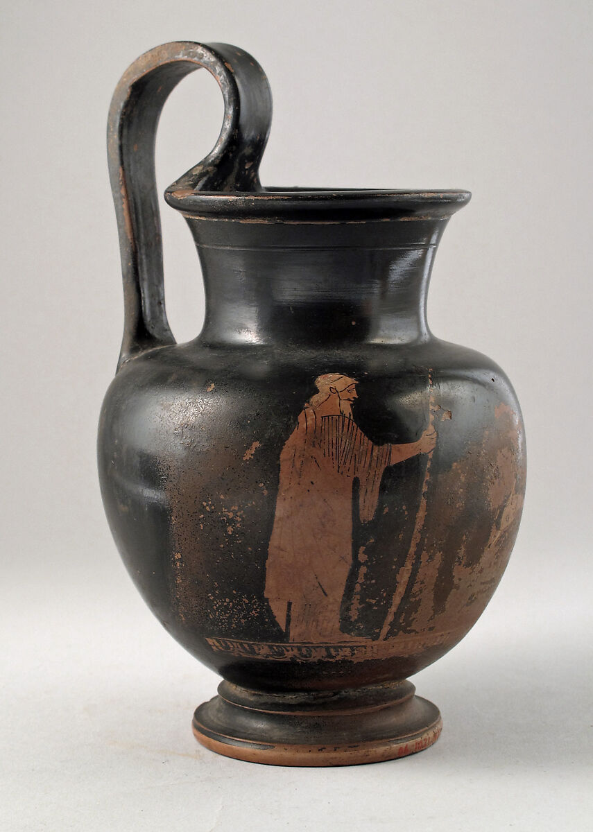 Olpe, Terracotta, Greek, Attic