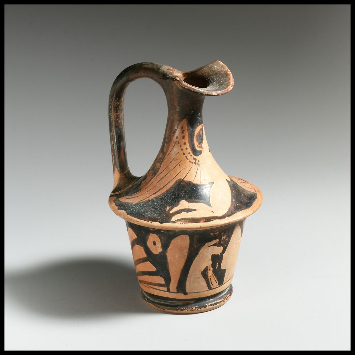 Oinochoe, Terracotta, Etruscan 