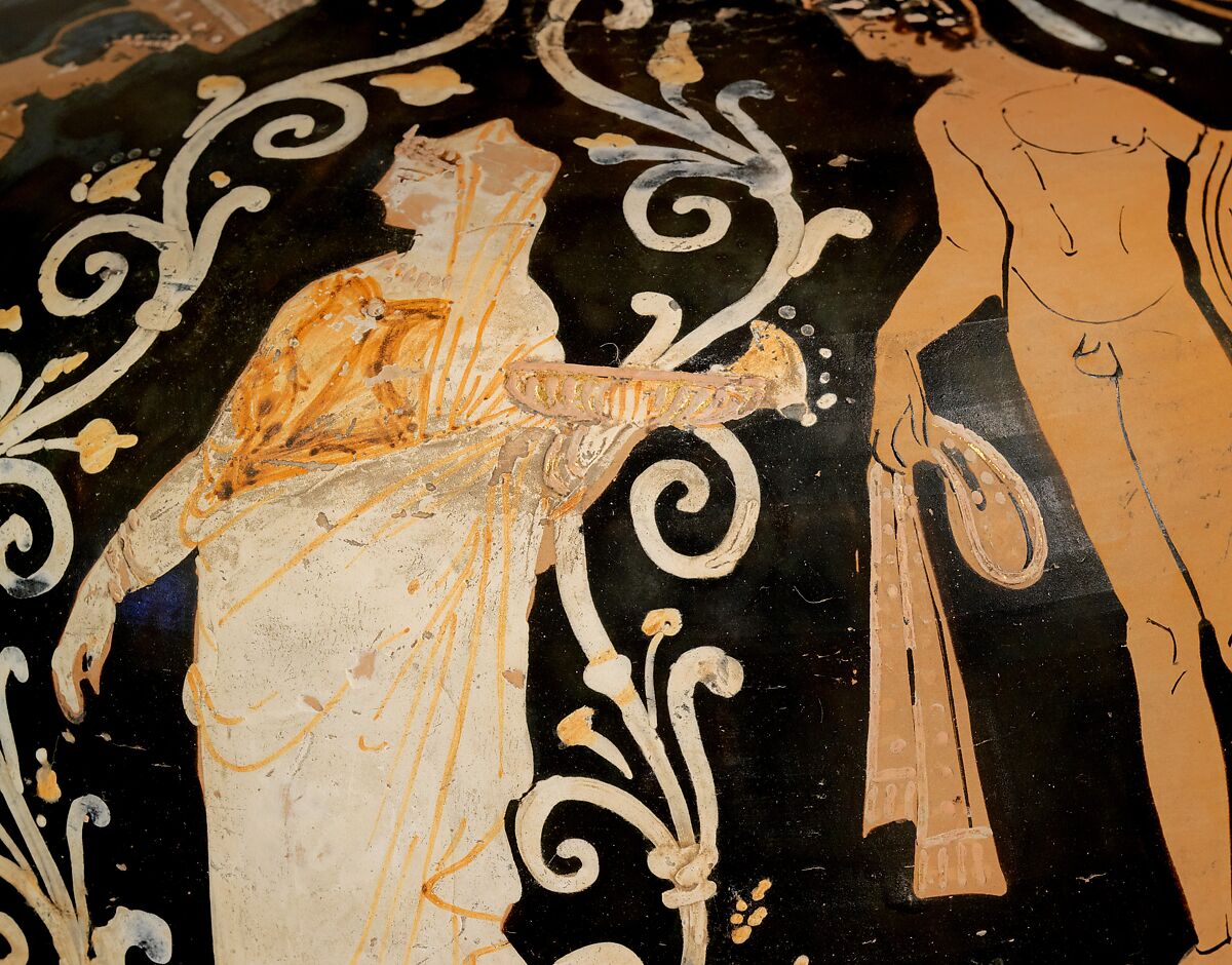 Terracotta hydria (water jar), Attributed to the Olcott Painter, Terracotta, Greek, South Italian, Campanian