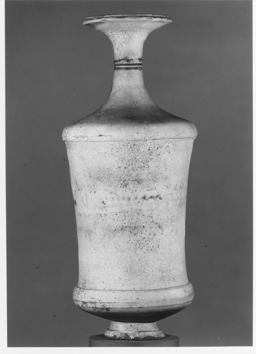 Terracotta loutrophoros (ceremonial vase for water), Terracotta, Greek, South Italian, Apulian, Canosan 