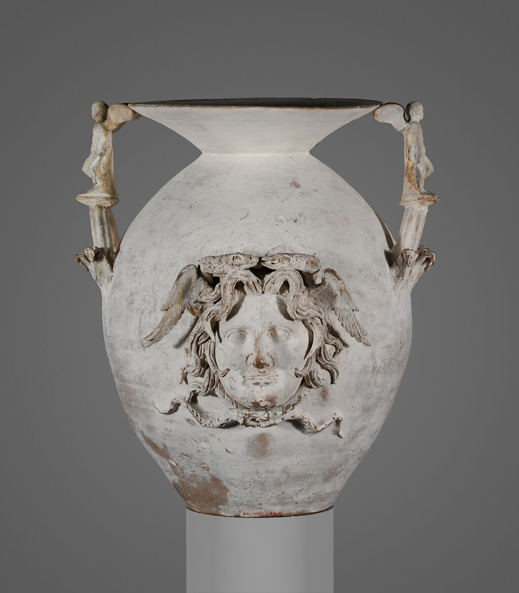 Terracotta two-handled vase