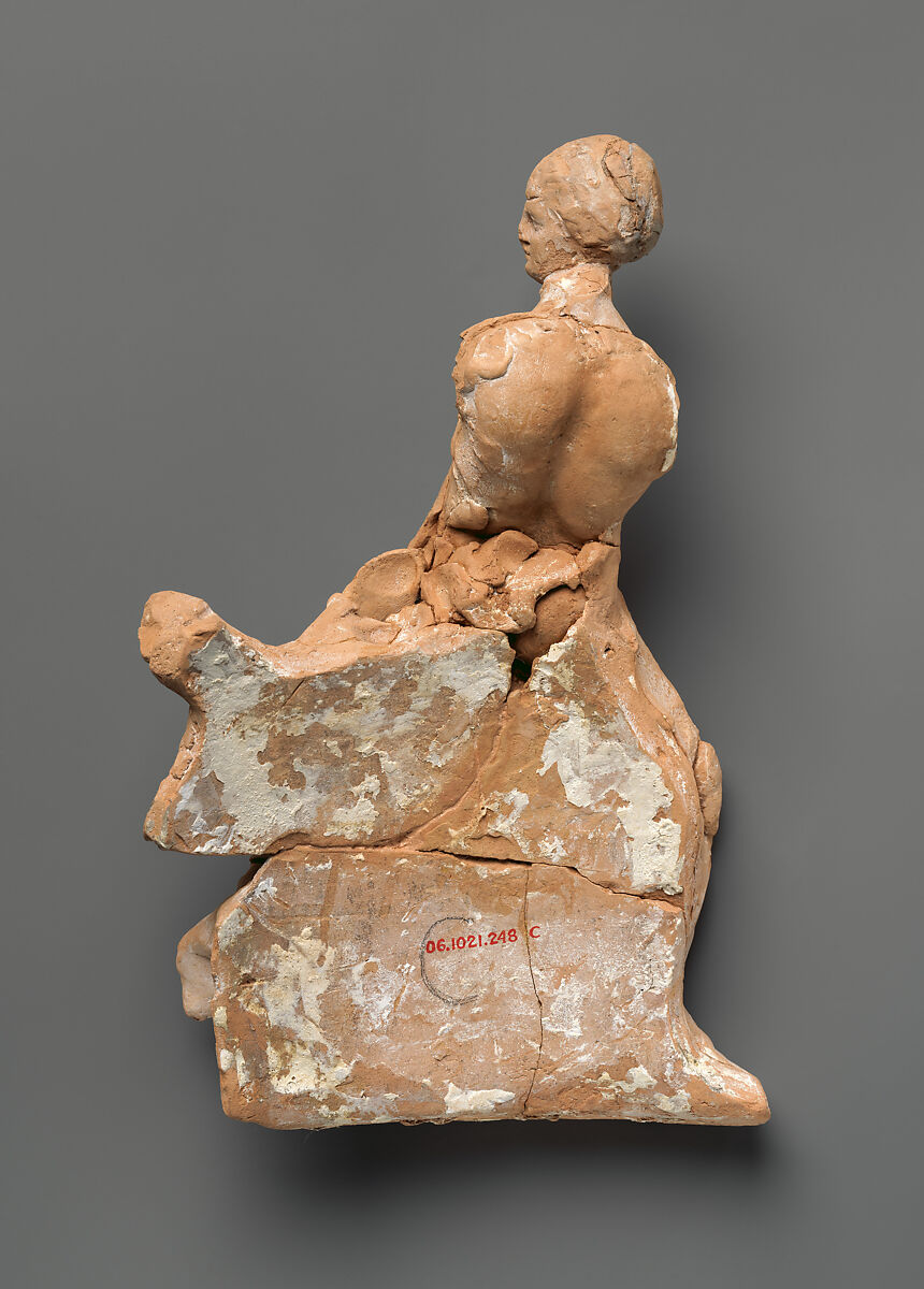 Terracotta relief detached from a funnel-jar, Terracotta, Italic-Native, South Italian (Canosan)