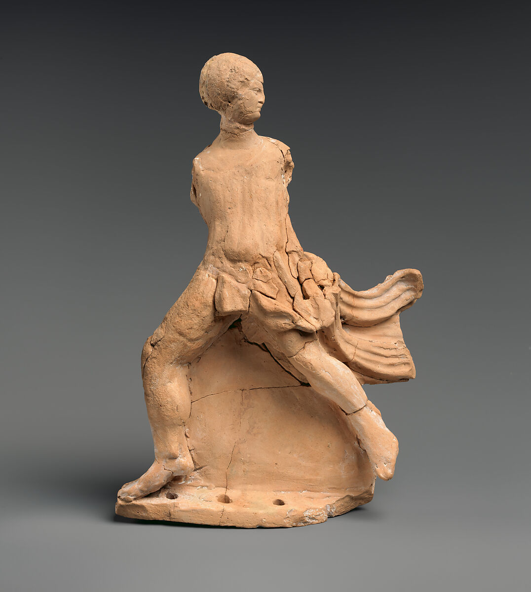 Terracotta relief detached from a funnel-jar, Terracotta, Italic-Native, South Italian (Canosan) 