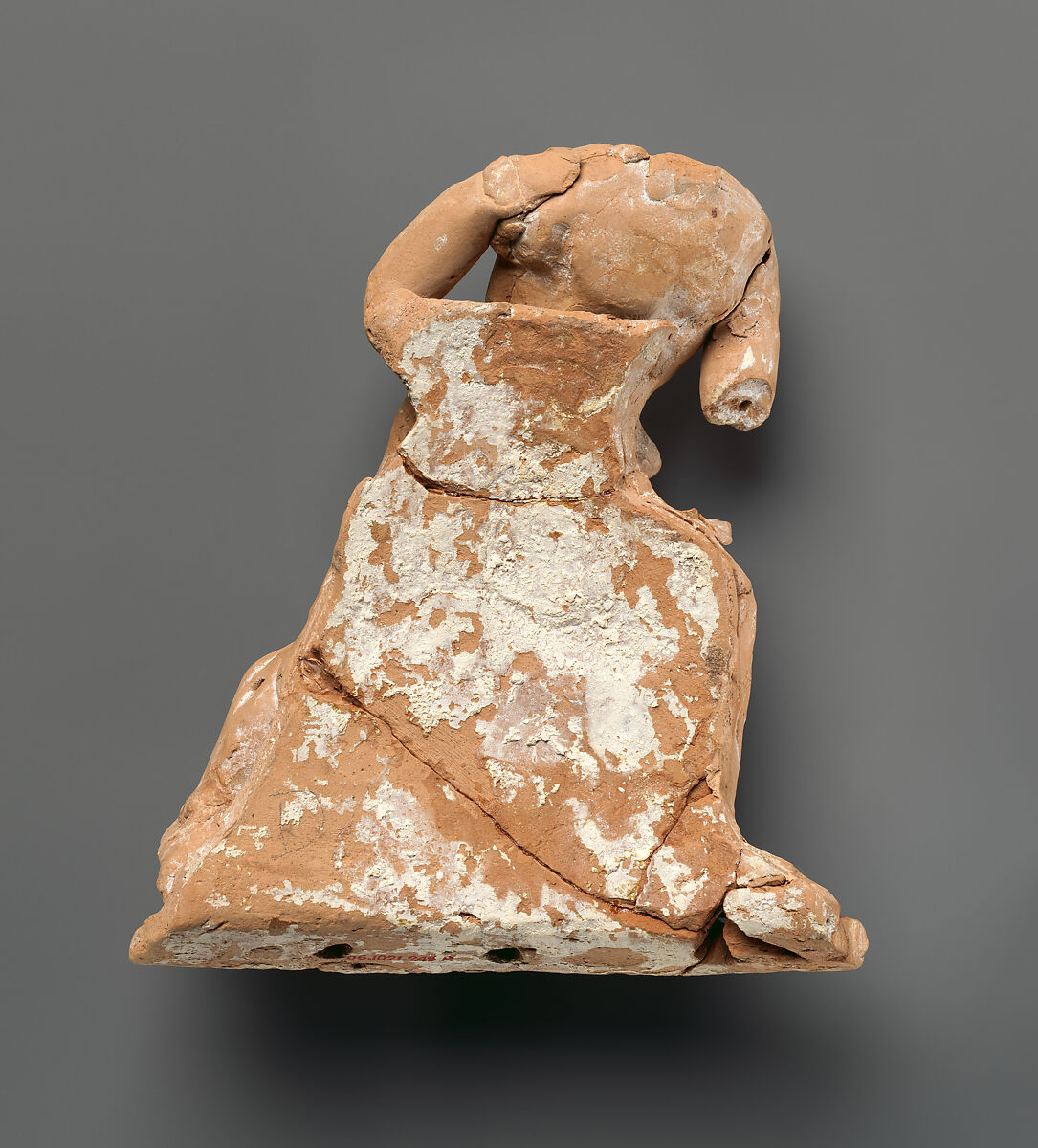 Terracotta relief detached from a funnel-jar, Terracotta, Italic-Native, South Italian (Canosan)