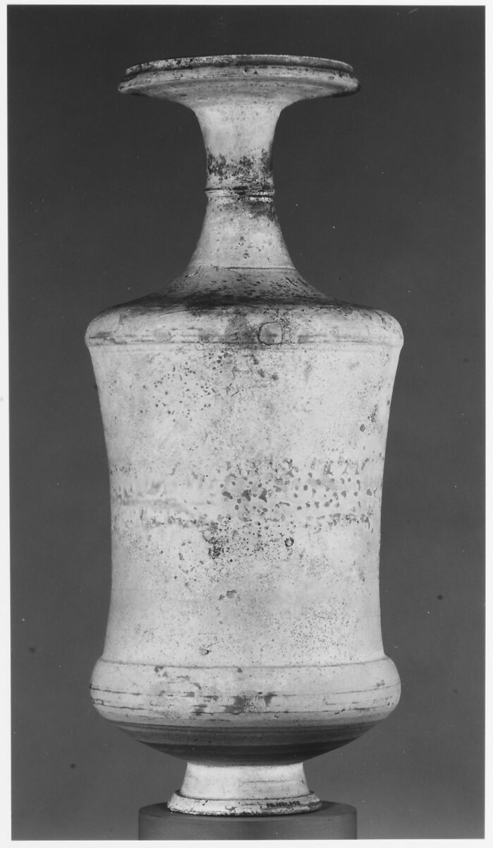 Terracotta loutrophoros (ceremonial vase for water), Terracotta, Greek, South Italian, Apulian, Canosan 