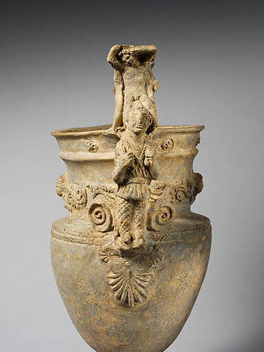 Terracotta volute-krater (bowl for mixing wine and water), Attributed to the Bolsena Group, Terracotta, Etruscan