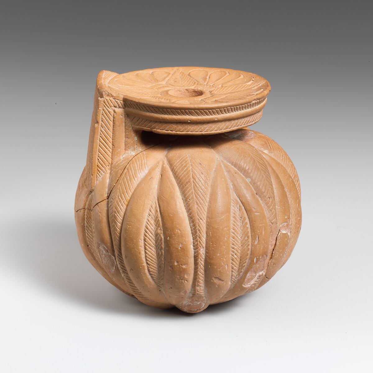 Terracotta aryballos (oil flask), Terracotta, East Greek ? 