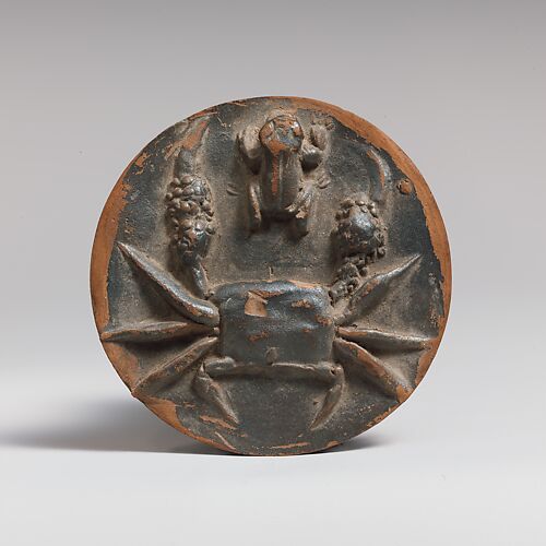 Terracotta tondo from a bowl
