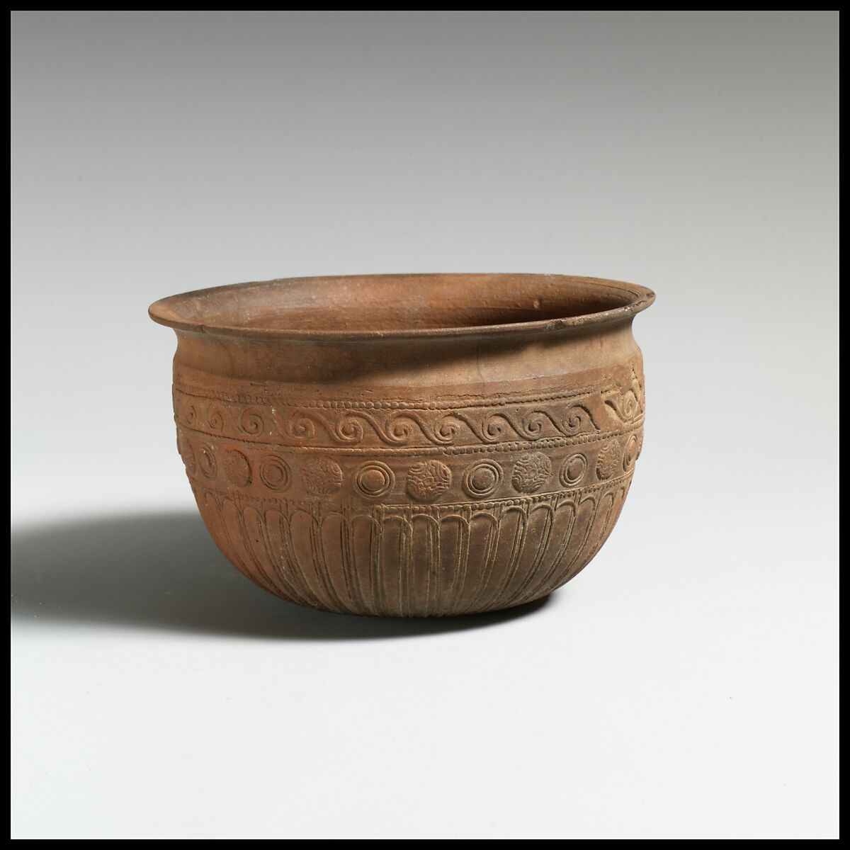 Terracotta Megarian bowl, Terracotta, Roman 