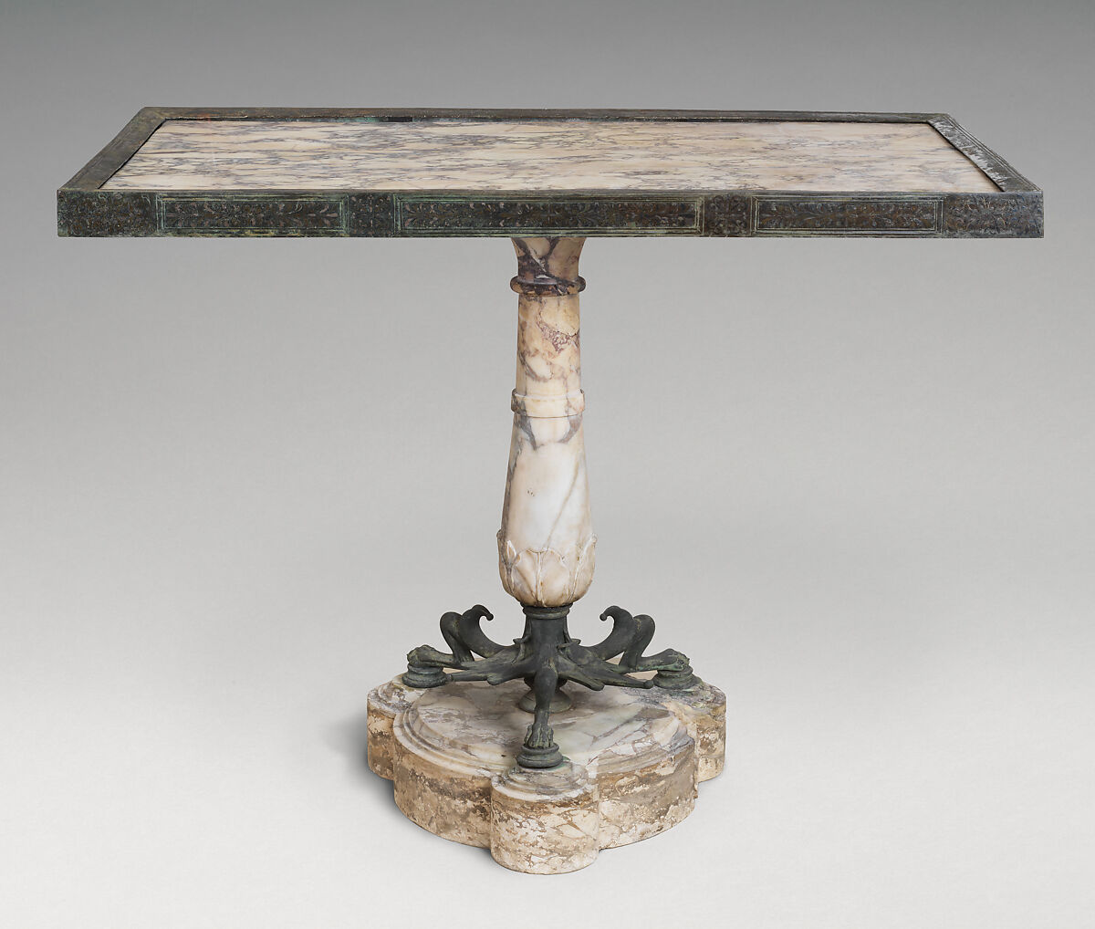 Marble and bronze table, Marble and bronze, Roman 