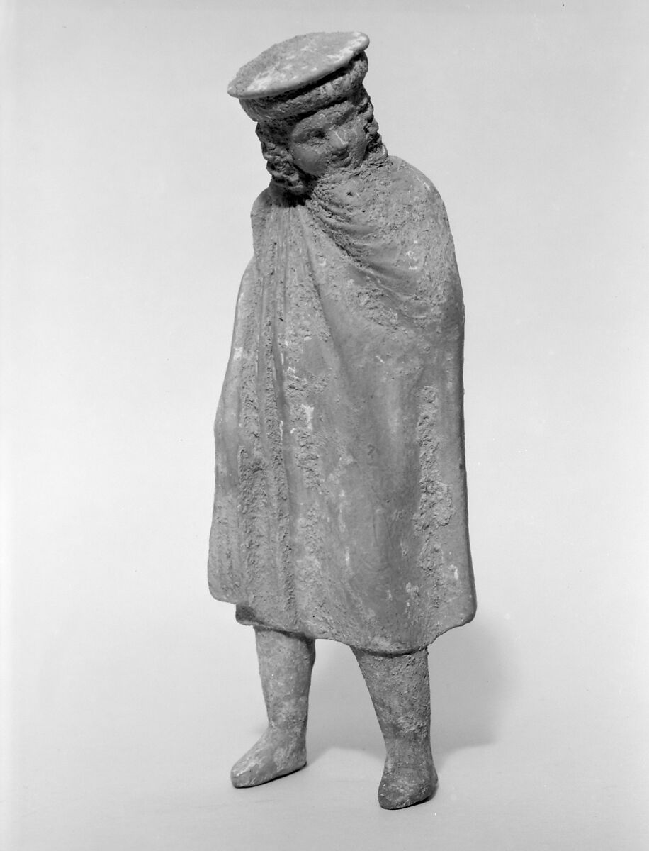 Terracotta statuette of a boy, Terracotta, Greek, perhaps Attic 