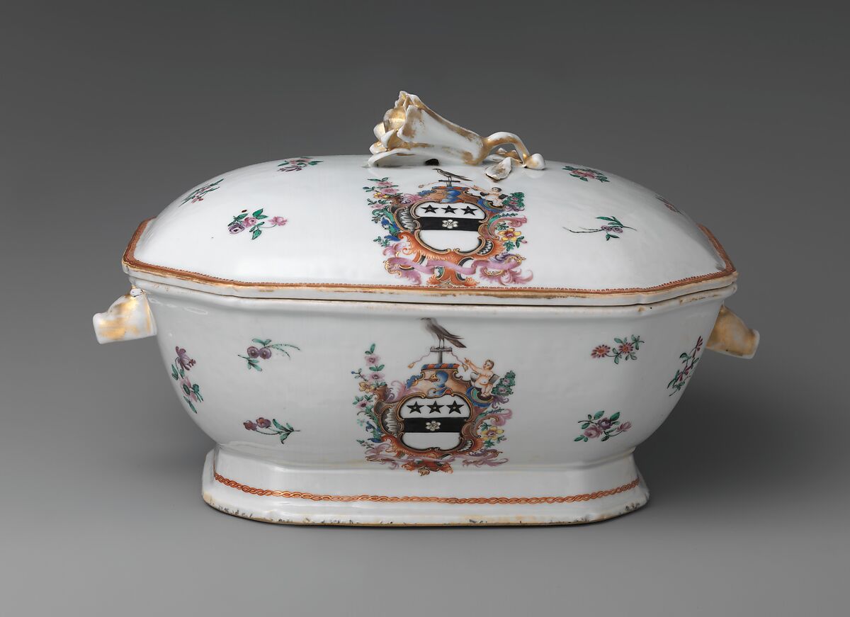 Soup Tureen, Porcelain, Chinese, for American market 