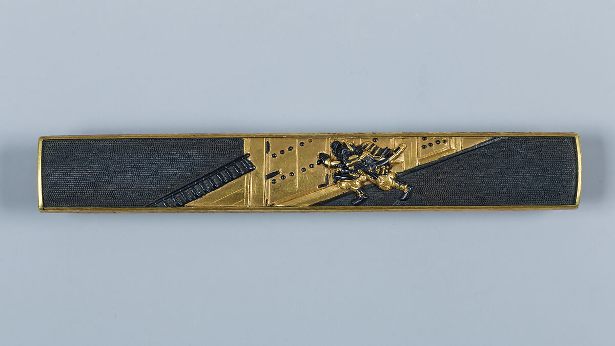 Knife Handle (Kozuka), Gotō Teijō (Mitsumasa) (Japanese, 1603–1673, ninth-generation Gotō master), Copper-gold alloy (shakudō), gold, Japanese 