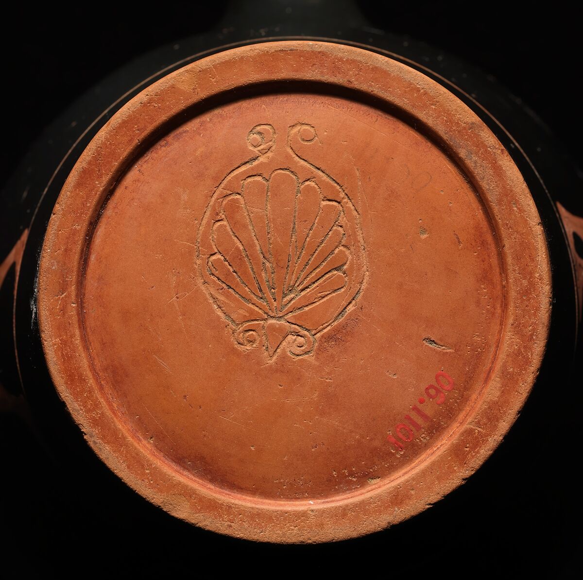 Terracotta oinochoe (jug), Attributed to the Painter of Louvre CA 1694, Terracotta, Greek, Attic