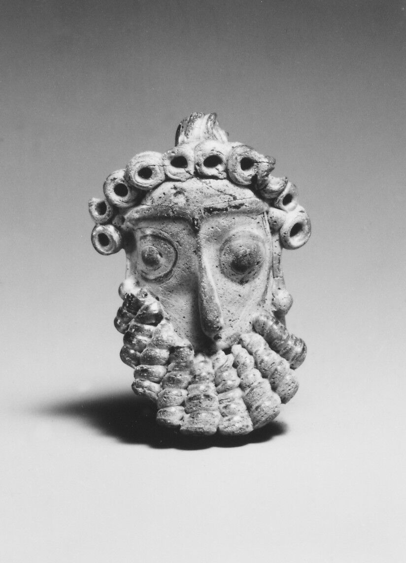 Glass head pendant, Glass, Phoenician or Carthaginian