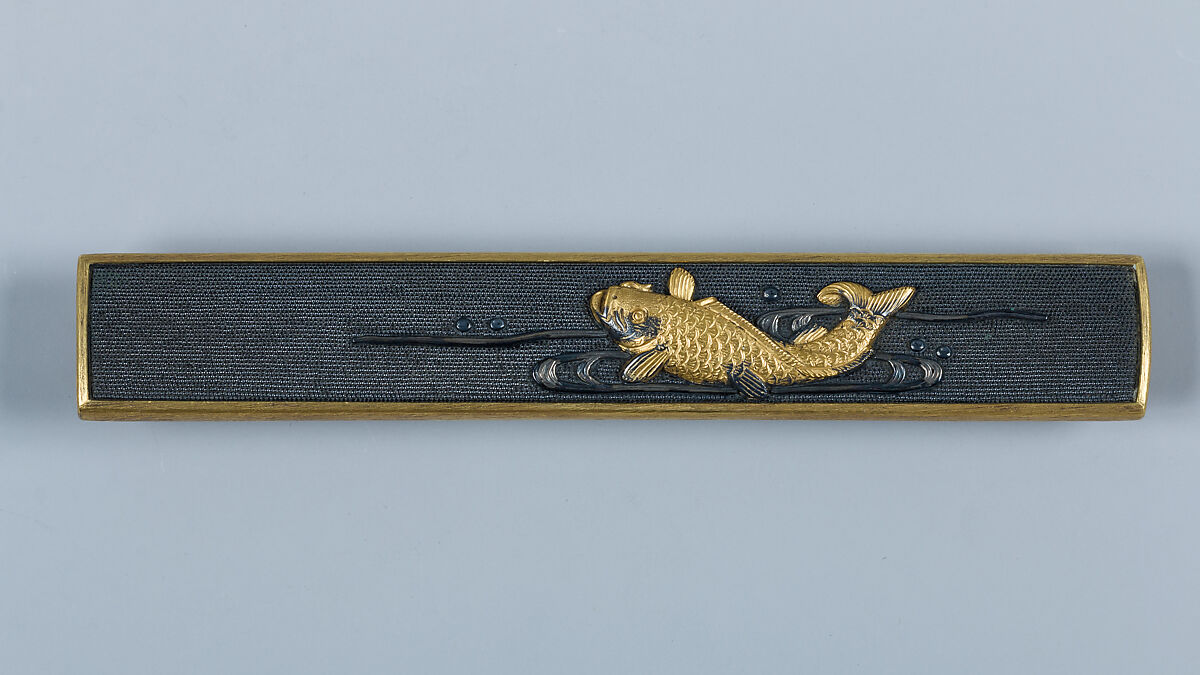 Knife Handle (Kozuka), Gotō Mitsumori (Keijō) (Japanese, 1741–1804, fourteenth-generation Gotō master), Copper-gold alloy (shakudō), gold, silver, Japanese 