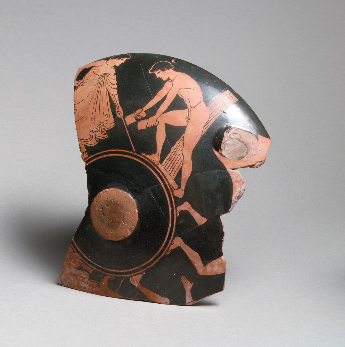 Kylix fragments, 6, Attributed to the manner of the Antiphon Painter, Terracotta, Greek, Attic 