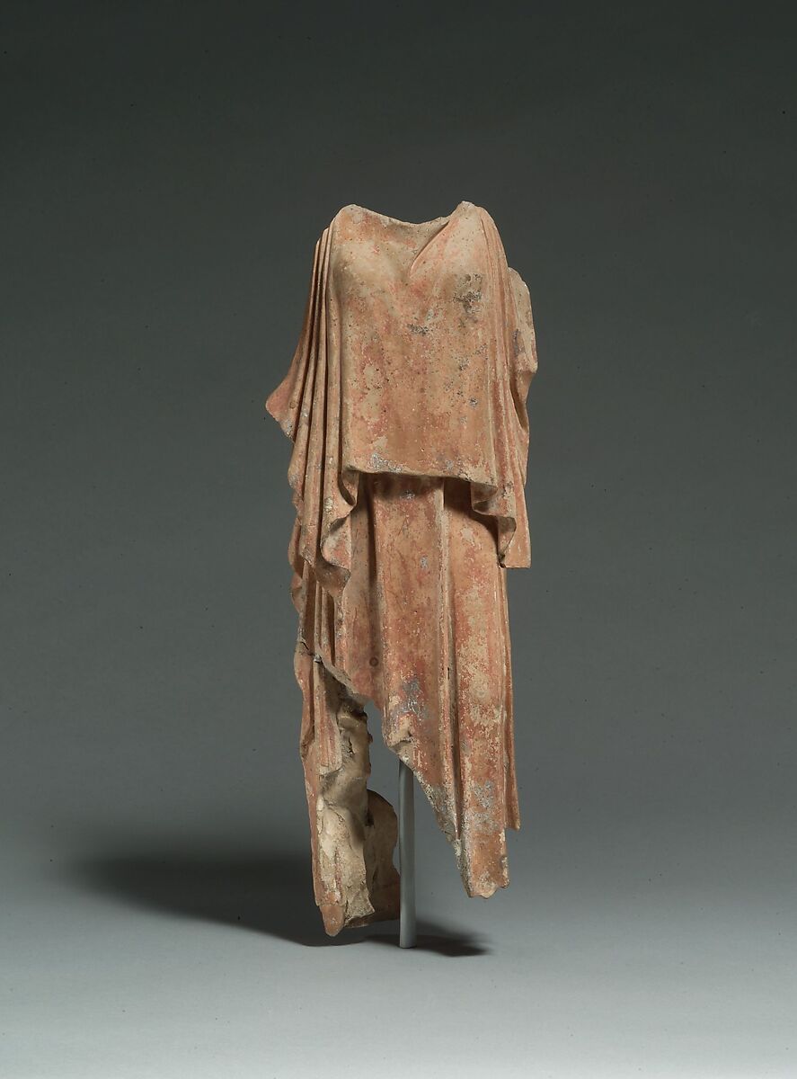 Terracotta figure of a woman, Terracotta, Greek 