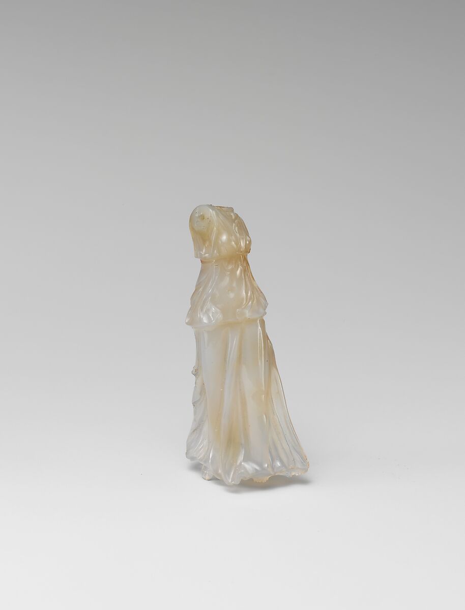 Chalcedony statuette of Nike (Victory), Chalcedony, Roman 