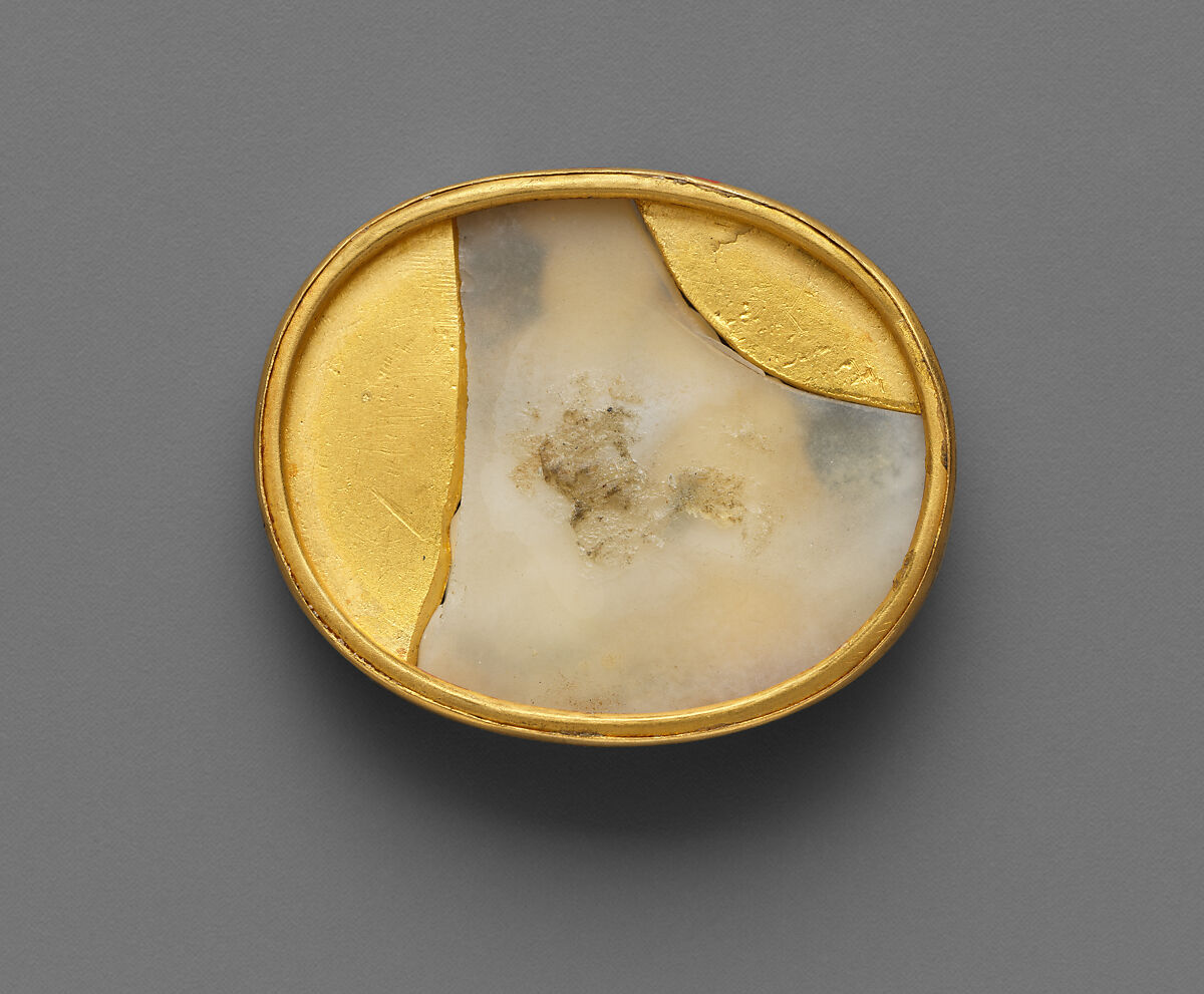 Sardonyx cameo with a nereid riding on Triton's back, Sardonyx, Greek or Roman