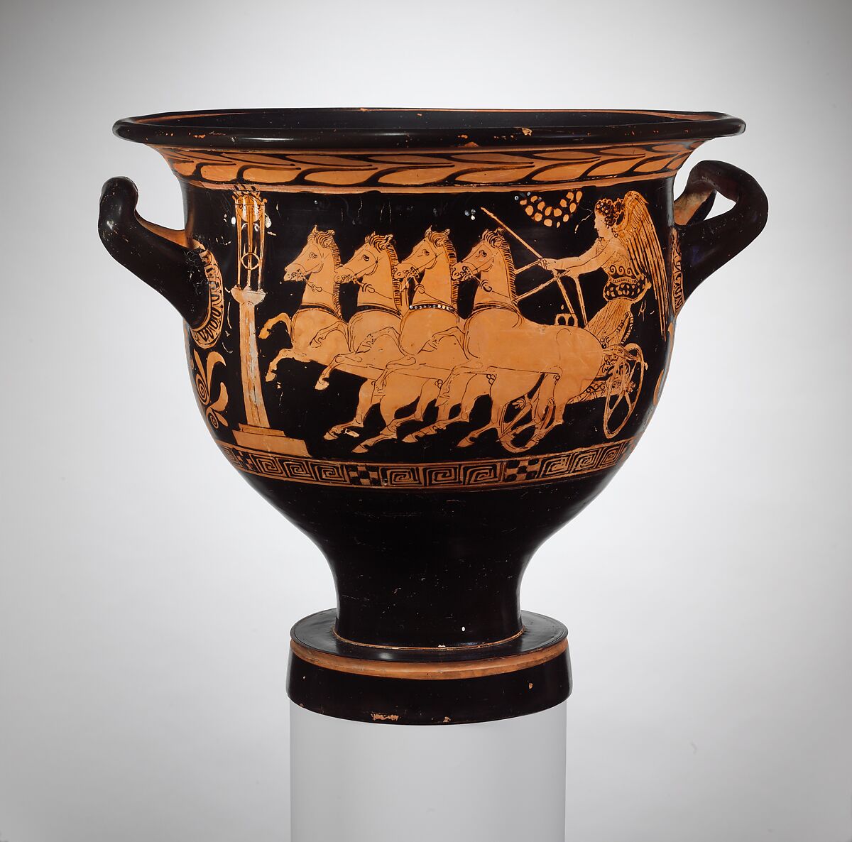 Terracotta bell-krater (bowl for mixing wine and water), Terracotta, Greek, Attic 