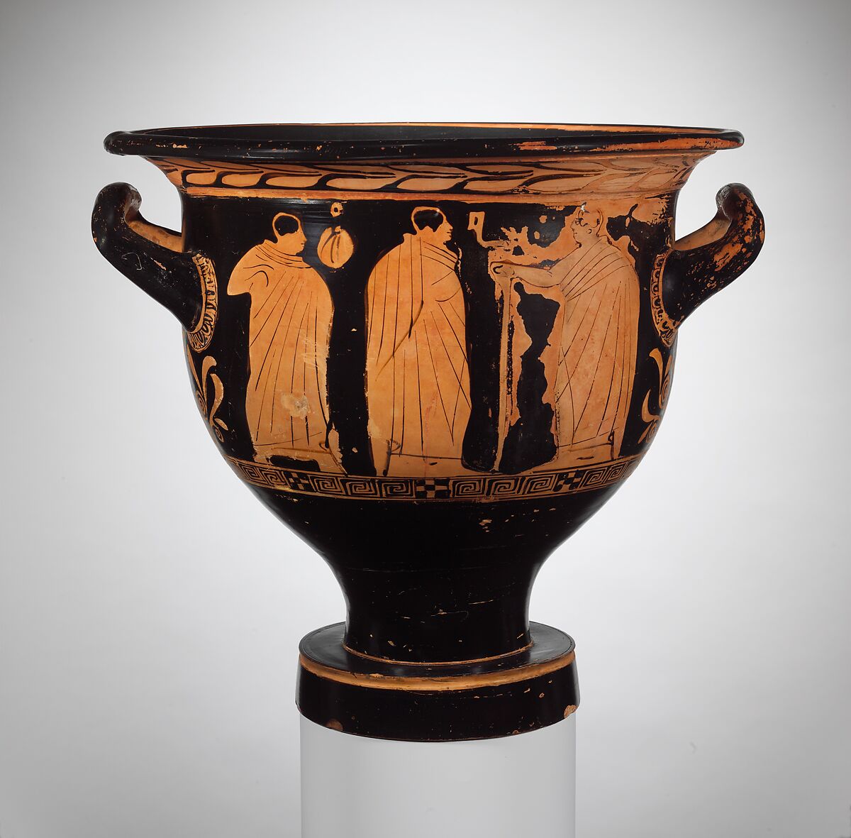 Terracotta bell-krater (bowl for mixing wine and water), Terracotta, Greek, Attic