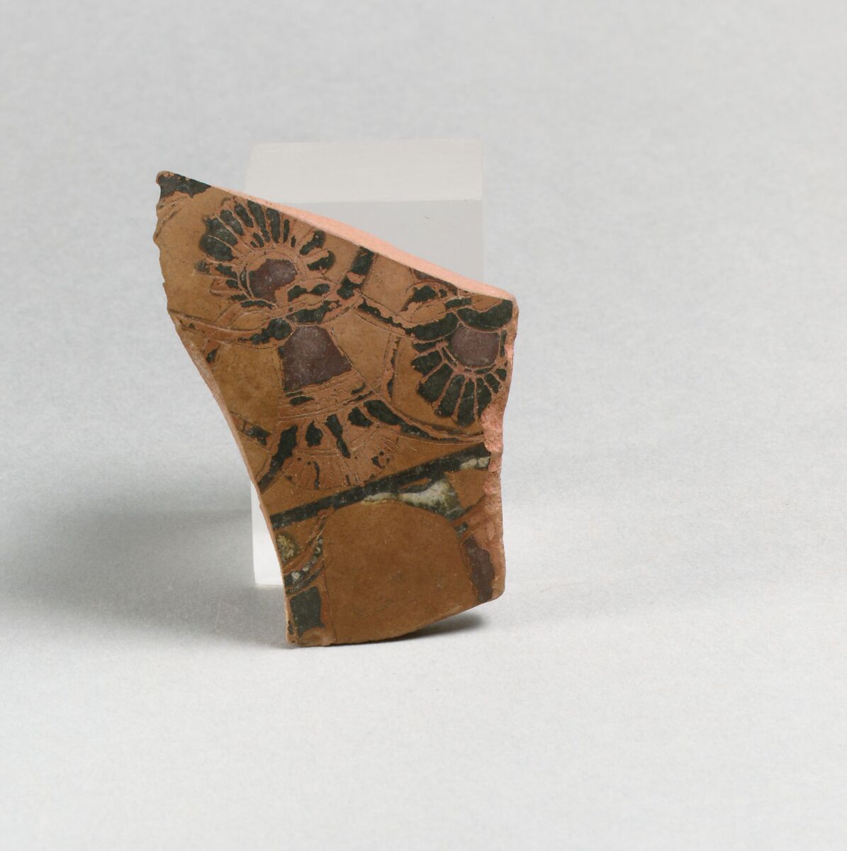 Fragment of a terracotta neck-amphora (jar), Attributed to the Prometheus Painter, Terracotta, Greek, Attic