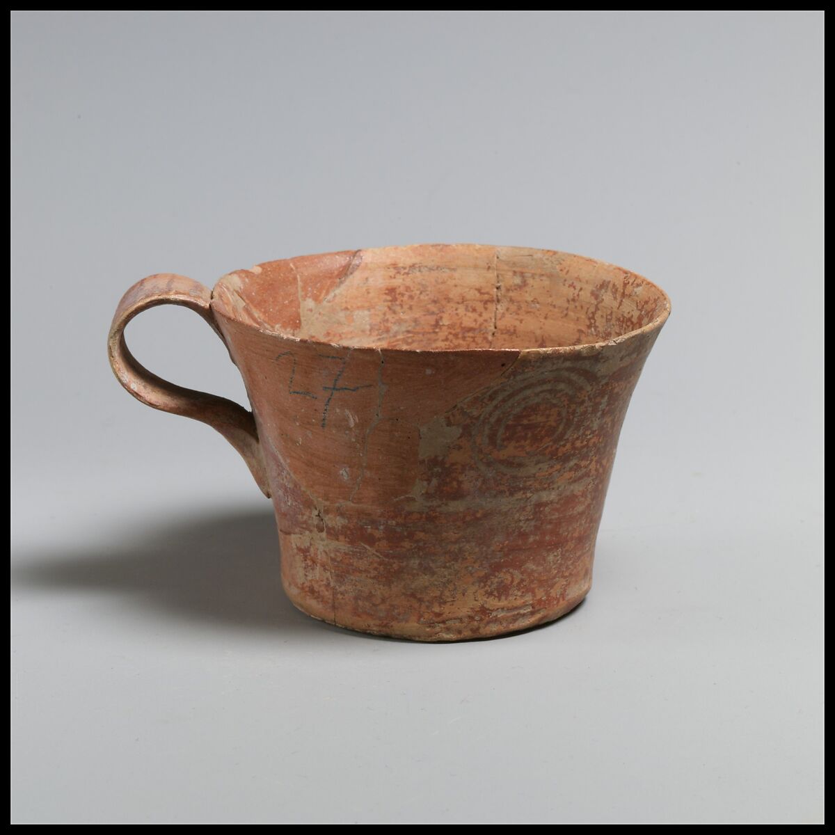 Terracotta straight-sided cup, Terracotta, Minoan